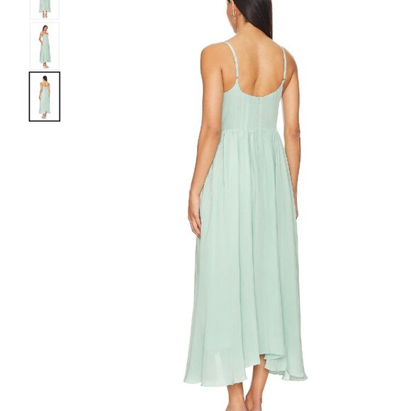 NWT Azeeza Rachel Midi Dress in Seaglass size XS - Picture 3 of 6